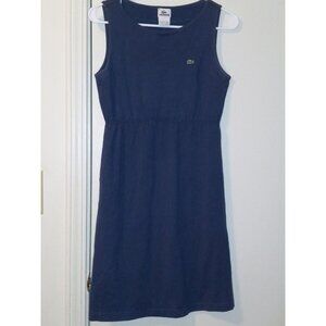 NWT Lacoste Women’s Navy Cotton Short Sleeve Slim Fit Dress Size 38